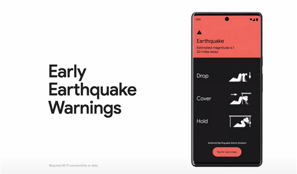Google Android 13 bổ sung thêm chức năng cảnh báo động đất